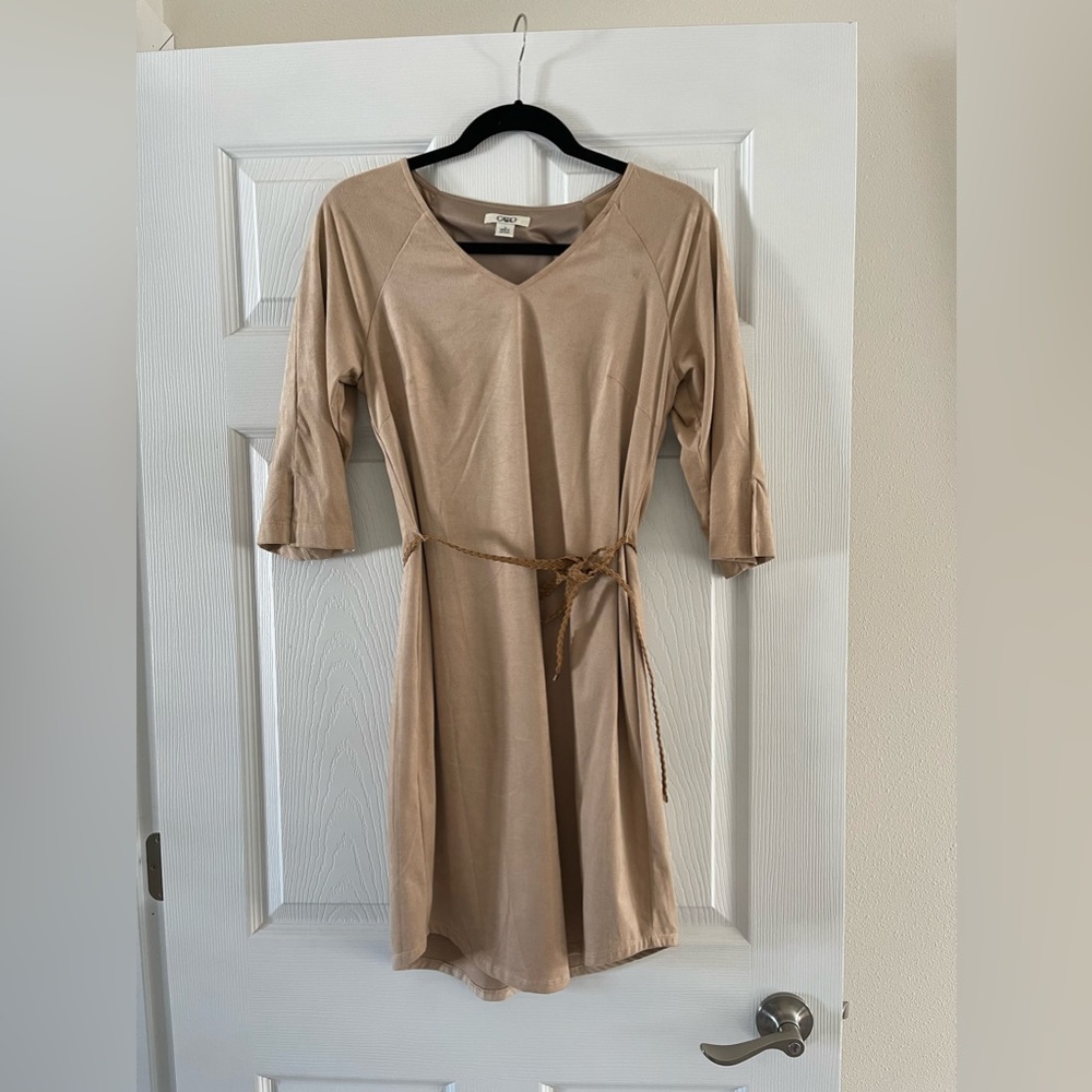Suede tan dress